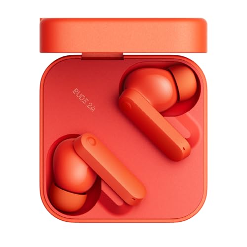 CMF BY NOTHING Buds 2a Auriculares inalambricos Bluetooth,BT5.4 42dB Cancelación Activa de Ruido Auriculares in Ear.35.5H Tiempo de Juego 4micrófonos HD 12.4mm Bio-Fiber Driver Sonido bajo Naranja