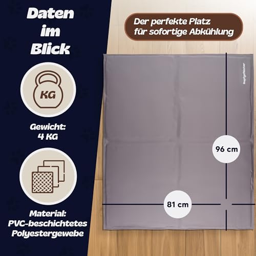 Napfgeflüster® - NALA Kühlmatte für Hunde Selbst Kühlende Hundematte Sommer Kühlkissen hundematte für Zuhause Unterwegs oder im Auto Größe (M)
