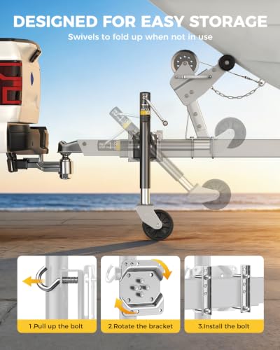 KYX 2200 lbs Dual Wheel Boat Trailer Jack