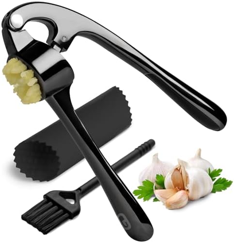 Stainless Steel Garlic Presser, 2024 New Garlic Press Rocker Garlic Mincer Garlic