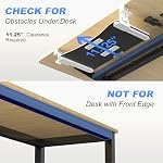 suptek Keyboard Tray Under Desk Pull Out with C Clamp Mount, Computer Keyboard & Mouse Tray, 25.6 (30 Including Clamps) x 11.8 inch Slide-Out Platform Computer Drawer for Typing, White, DSF1W