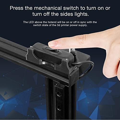 UniTak3D Ender 3 3D Printer LED Light Upgrade 24V Two Sides Embedded 7.5W Light Bar Strip Kit with Hotend LED Lamp for Ender 3 V2, Ender 3 Pro,Ender 3 S1, CR6SE, Voxlab Aquila-2020 Profile