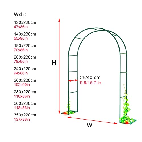 Jiaockjiao Metal Rose Arch, Decor Garden Arches, Wedding Archway Trellis, Outdoor Pergola Arbor For Plants Climbing Aids, With Base Weather-Resistant Frame (Color : White, Size : 140X230X40Cm) #TOP5