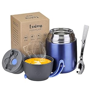 LZDMY Hot Food Flask, geïsoleerde voedselcontainers met een opvouwbare lepel, kinderen soep fles, roestvrij stalen…