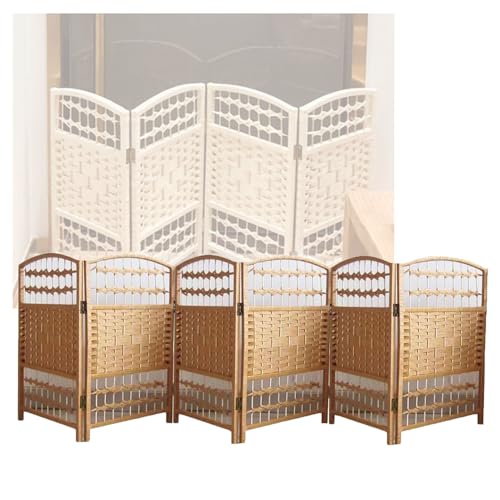 Cloison de séparation en rotin pliable de 4 à 6 panneaux