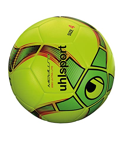 Ballon football ultra léger uhlsport anteo jaune fluo et vert à haute visibilité