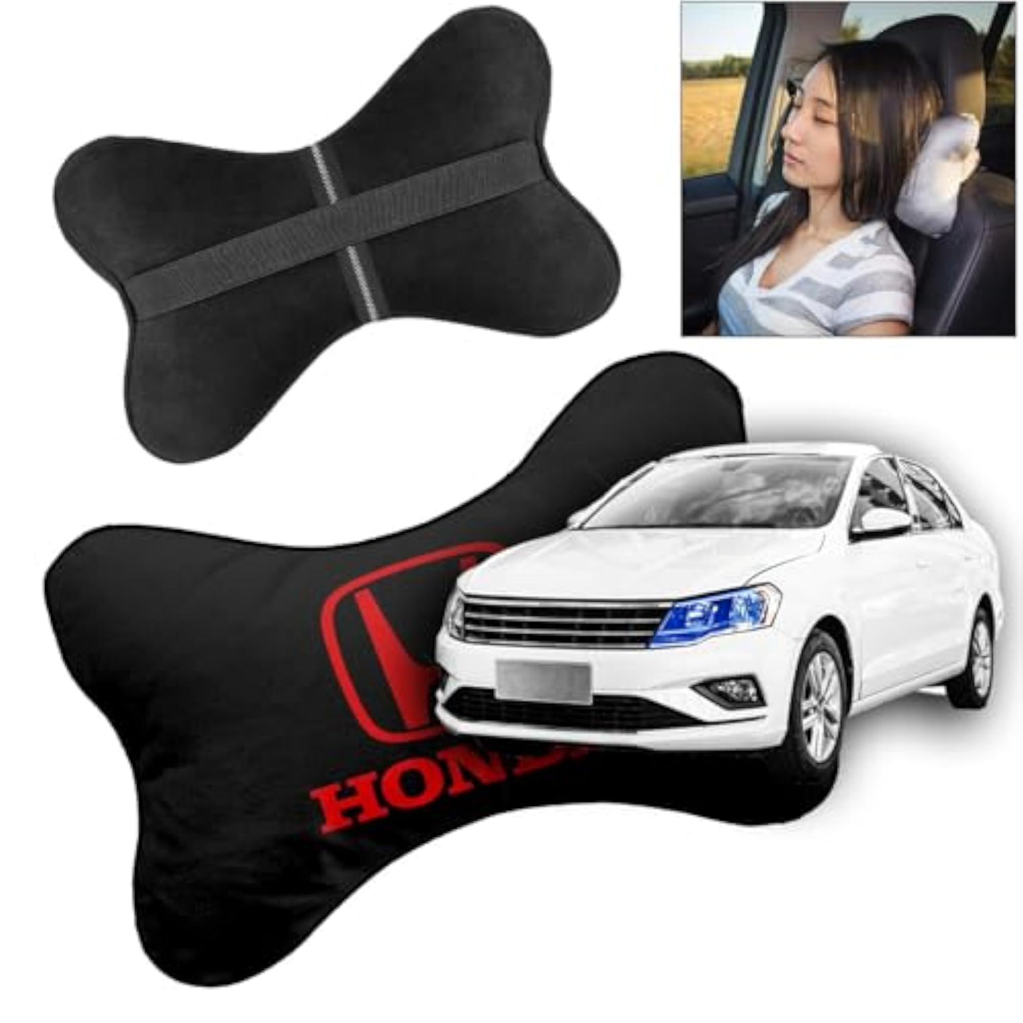Car Company Logo Neck Headrest Pillow for Honda