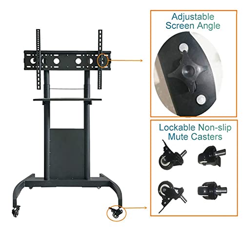 Soporte Móvil para TV 32" a 65" con Ruedas y Estante miniatura 4