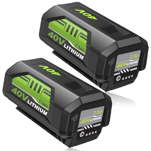 Fhybat 7500mAh 2 Packs OP4075A Battery Replacement for Ryobi 40V Battery Compatible with Ryobi 40 Volt Batteries OP40601 OP40602 OP4050 OP40501 OP4040 OP40404(Green)
