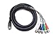 Calrad Electronics 55-866-3 RGB+Sync Cable DB15 to 5 BNC Male Plugs 3