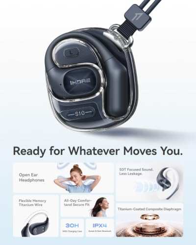 1MORE Open Ear Earbuds, 2026 Running Ear Buds Over Ear Headphones Wireless - image 2