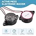 uxcell 5Pcs DC3-24V 100dB 3100Hz Electronic Piezo Buzzer Alarm Sounder Active Continuous Beep Sound with 9V t Type Battery Connector for Motorcycle Golf Car t Vehicles Car Alarm, Black