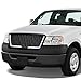 DNA MOTORING GRF-LB-012-BK ABS Badgeless Honeycomb Mesh LED Light Bar Front Bumper Grille Grill Compatible with 04-08 Ford F-150