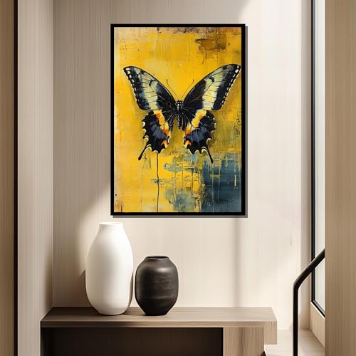 Tableau papillon jaune XINBAO pour raviver un mur de salon terne