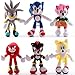 JDHF Sonic 6 Stili Ombra Giocattolo della Peluche 30 Centimetri Amy Rose Knuckles Code della Bambola della Peluche Sveglio Molle Farcito della Bambola della Peluche Regalo di Compleanno per I Bambini