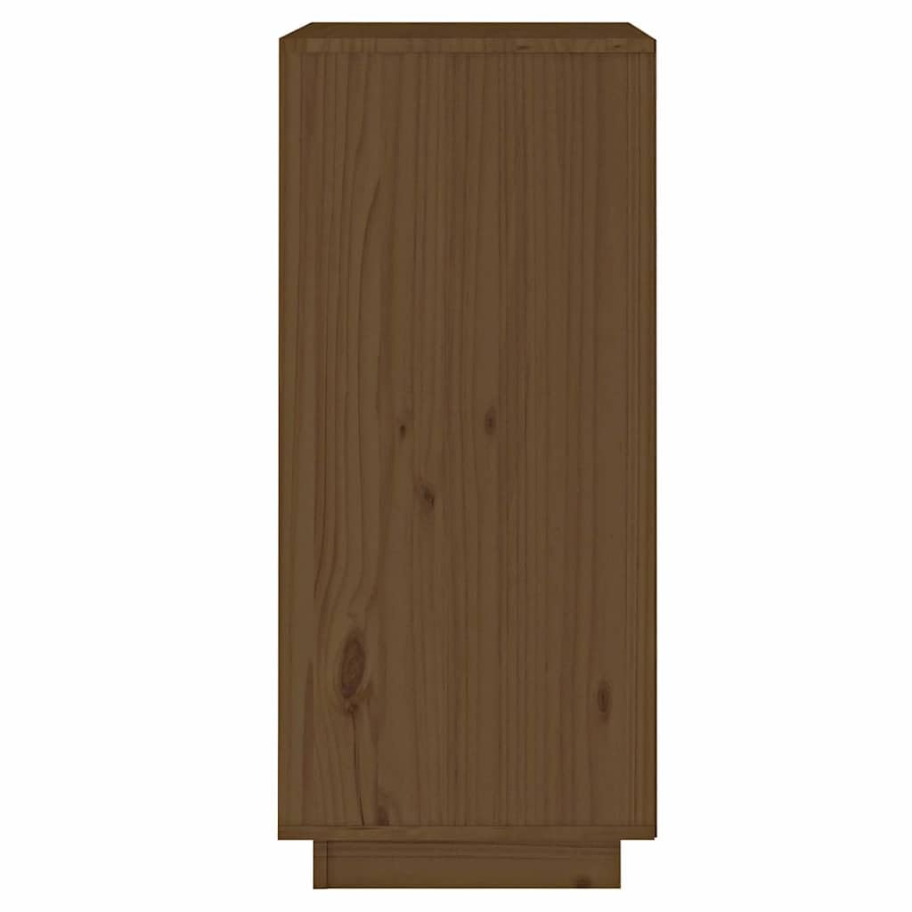 Credenza marrone miele, 38 x 35 x 80 cm, in legno massello di pino