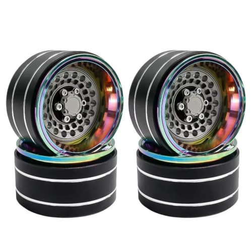 Jante roue à billes aluminium plat profond pour voiture RC 1/10 SCX10 TRX4 4pcs