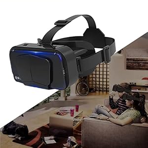 VR Headset 3D VR Brille Universal Virtual Reality Brille 360°Panorama Großer Bildschirm An-ti Bluelight Einstellbare Pupillendistanz Augenschutz VR Brille Filme Spiele Geschenk für Kinder Erwachsene