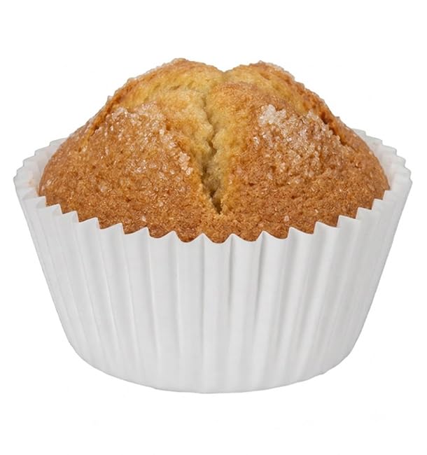 1000 Cápsulas para Magdalenas, Muffins, Ø5,5x3,5cm, Color Blanco, Moldes para Hornear, Cupcakes, Eventos, Pastelerías, Catering