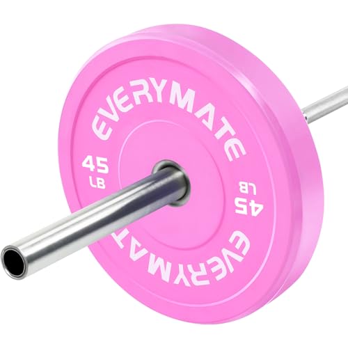 Image of EVERYMATE Change Weight Plates 1.25LB 2.5LB 5LB Set Fractional Olympic Bumper Plates for Cross Training Steel Insert Strength Training