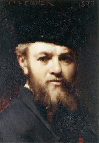Impresión en lienzo del autorretrato de Jean Jacques Henner, acabado artístico de 60x90cm