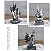 Lependor Silver Polyresin Hand Gesture Desk Statues Finger Sculpture Decor - Silver Victory Fingers