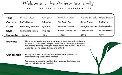 Tea Lovers Gift Box Discover - Luxury Loose Leaf Tea Variety Pack - Specialty Teas Gift Basket - Luxury Gourmet Tea Assortment Samplers - Samples
