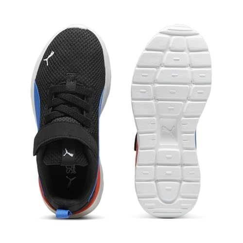 PUMA Kinder Anzarun Lite Kids Sneaker 31, Black Hyperlink Blue White Redmazing