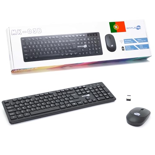 Teclado inalámbrico 2.4G SIMPLETEK layout portugués para escribir sin cables con comodidad 2