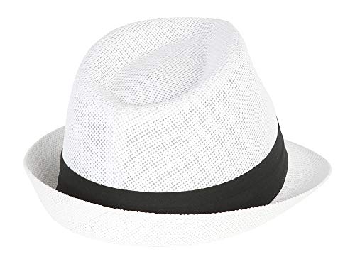 The Hatter Co. Tweed Classic Cuban Style Fedora Fashion Cap Hat - (5 Colors Available), White #TOP3
