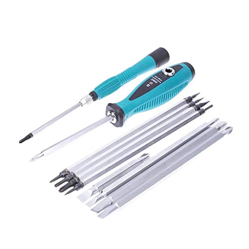 WDBBY 10pcs Tournevis Ensemble Double tête Réparation Outils de réparation Precision Magnétique Star Star Star Bits Kit à vis à vis à vis multitoques Cover