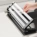 Aesackir Stainless Steel Roll up Dish Drying Rack, Over Sink Foldable Kitchen Mat, 45cm x 32.5cm Rollable Sink Drainer, Space-Saving Design