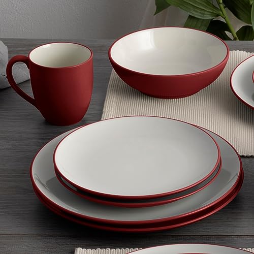 Noritake Colorwave Raspberry 16-Piece Coupe Set, Service for 4 in Raspberry/Red - Thumbnail 4