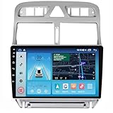 9-Zoll-Autoradio für Peugeot 307 2002-2013, Mirror Link, WLAN + 4G GPS-Radio kabelloses Carplay Android Auto – Android 15 Lenkradsteuerung(A1112 8-Core 4G+WiFi 12+256GB)