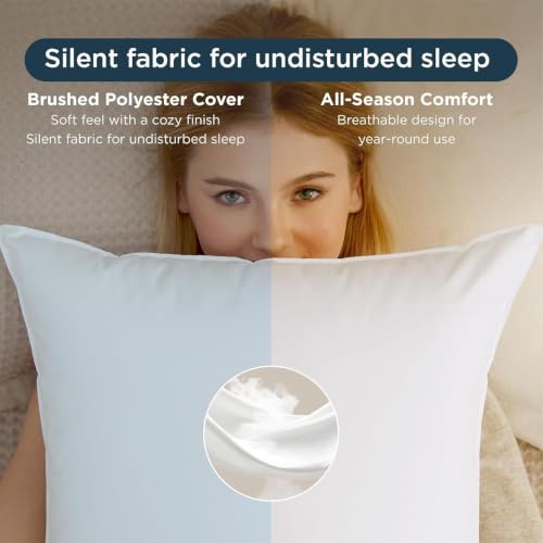Image of Utopia Bedding Pack of 1 Extra Soft Microfiber Filled Plush Pillow Down Alternative Hypoallergenic Best Pillows for Sleeping Hotel Style, 40 x 60 cm (Pack of 1)