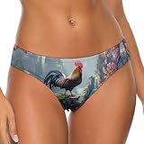Red Tree Peak Chicken Women's Underwear Sexy Thong Bikini Panties Comfort T-Back XL