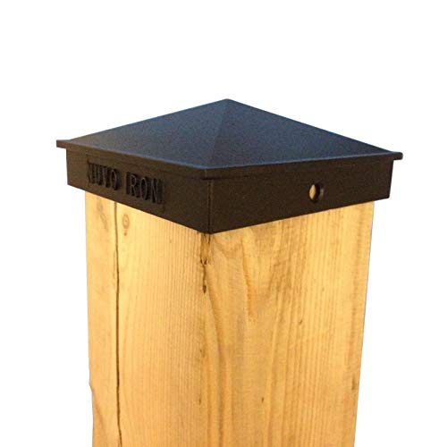 Nuvo Iron Pcp03 X 5 1/2" Pyramid Post Cap, Black #TOP1