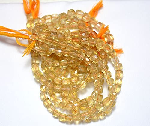 Citrine facettée en boîte de perles 8mm éclatant pour bijoux personnalisés