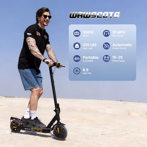 Image of Electric Scooters - Electric Scooter for Adults, 500W /1500W Motor, 18 /21 /25 Max MPH, 21 /28 Miles Range, APP Control, Cruise Control, Lightweight Foldable E-Scooter