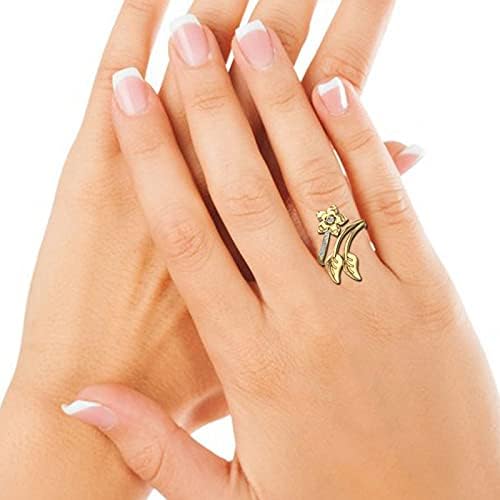 Image of DISHIS 22K /18K /14K Yellow Gold and Zircon Ring for Women