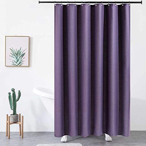 Rideau de douche violet en tissu pour préserver l'intimité