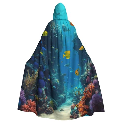 Cape à capuche poisson bleu idéale pour briller lors de votre prochain cosplay