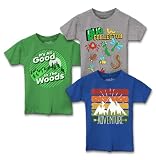 Tee Luv Little Boys' and Toddler Adventure and Nature Graphic Tee Shirts (Pack of 3), 3 Years