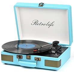 Record Player 3 Speed Bluetooth Portable Suitcase Vinyl Player with Built-in Speakers Turntable Enhanced Audio Sound PU Leather Vintage - Les Beatles, Paul McCartney, John Lennon, RIngo Starr, George Harrison
