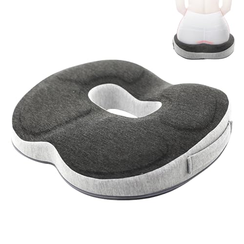 Cojín de asiento ortopédico: cojín ortopédico para silla, cojín antiescaras, cojín ergonómico para silla, alivio eficaz de la ciática y el dolor de espalda, ideal para oficina coche y silla de ruedas