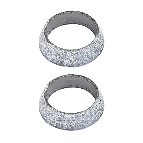 Image of uxcell Car 1.8 inch Dia Cone Shape Exhaust Muffler Graphite Donut Seal Gasket Header 2 Pcs