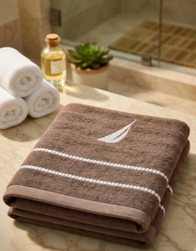 Image of NAUTICA Bamboo Towel for Bath Larg Size | 1pc Bath Towel (Oasis) | 500GSM (40cm x 60cm) | Fade Resistant |Perfect for Everyday Use | Beige