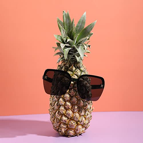 Image of Haute Sauce Rectangular Sunglasses for Women | Solid Frame and Tinted Lens | Shades, Goggles, Eyewear, Chasma, Glares for women | accessories for women | Cool, Funky, Stylish ladies sunnies