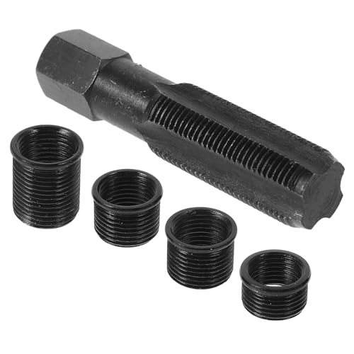 Hemoton 14mm Spark Plug Thread Repair Kit with Tap and Inserts Automotive Thread Re-Threading Tool Set for Gasoline Engine Repair Random Color