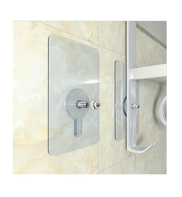 Image of Adhesive Hooks Heavy Duty Wall Hooks, Nail Hook for Hanging Coat, Hat,Towel Robe Hook Rack Wall Mount- Bathroom and Bedroom Hooks for Wall Without Drilling (Pack of 20)